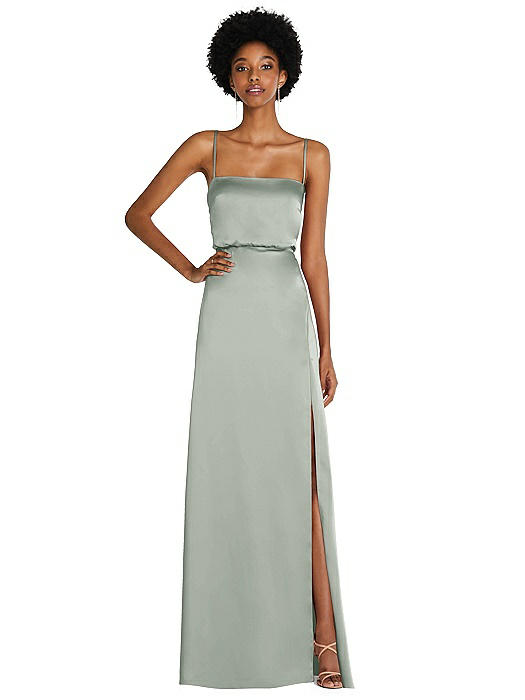 Low Tie-Back Maxi Bridesmaid Dress With 