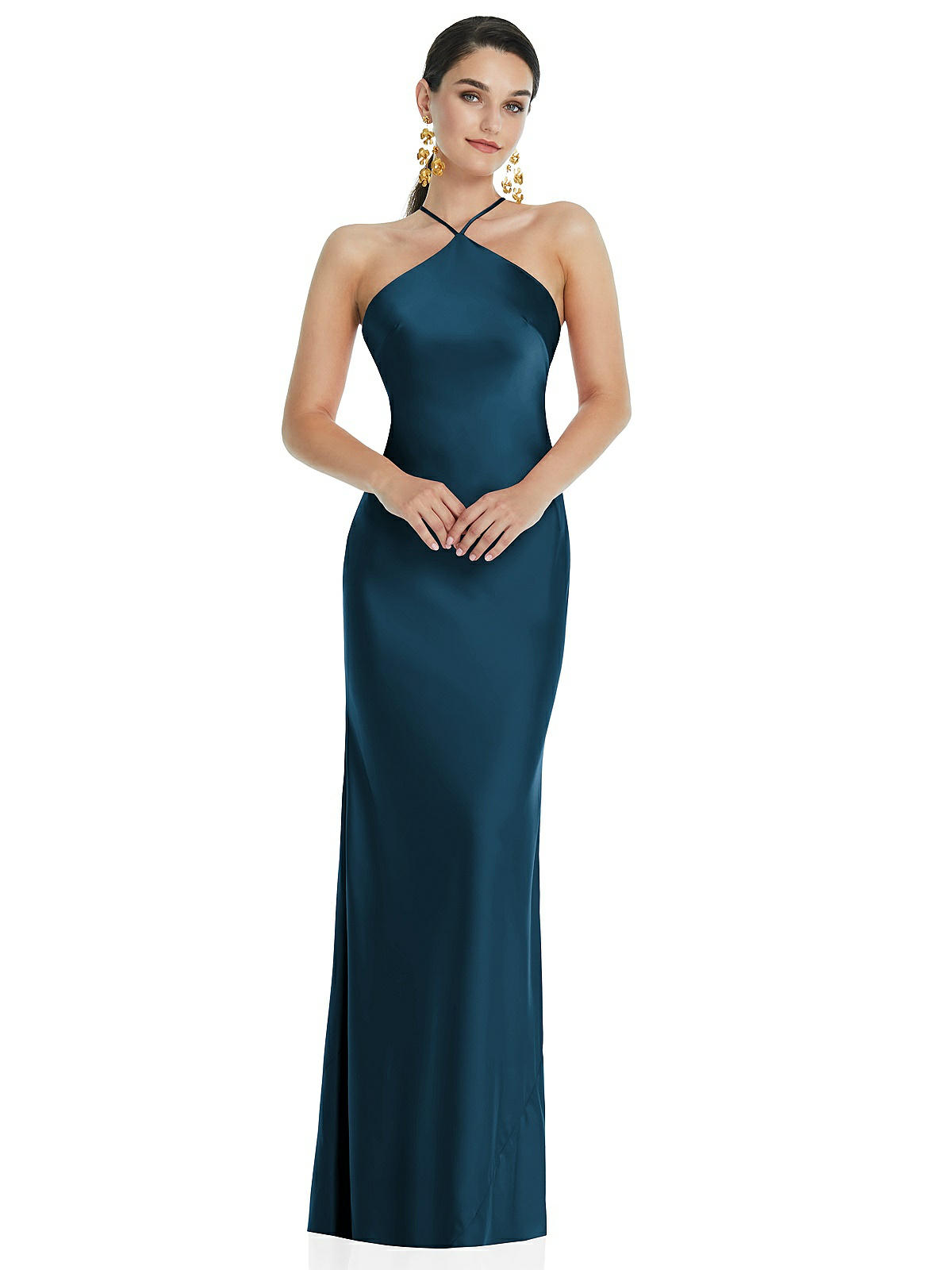 Diamond Halter Bias Maxi Slip 