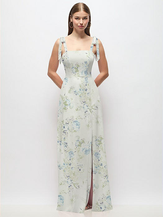 Tie-Shoulder Chiffon Maxi Bridesmaid 