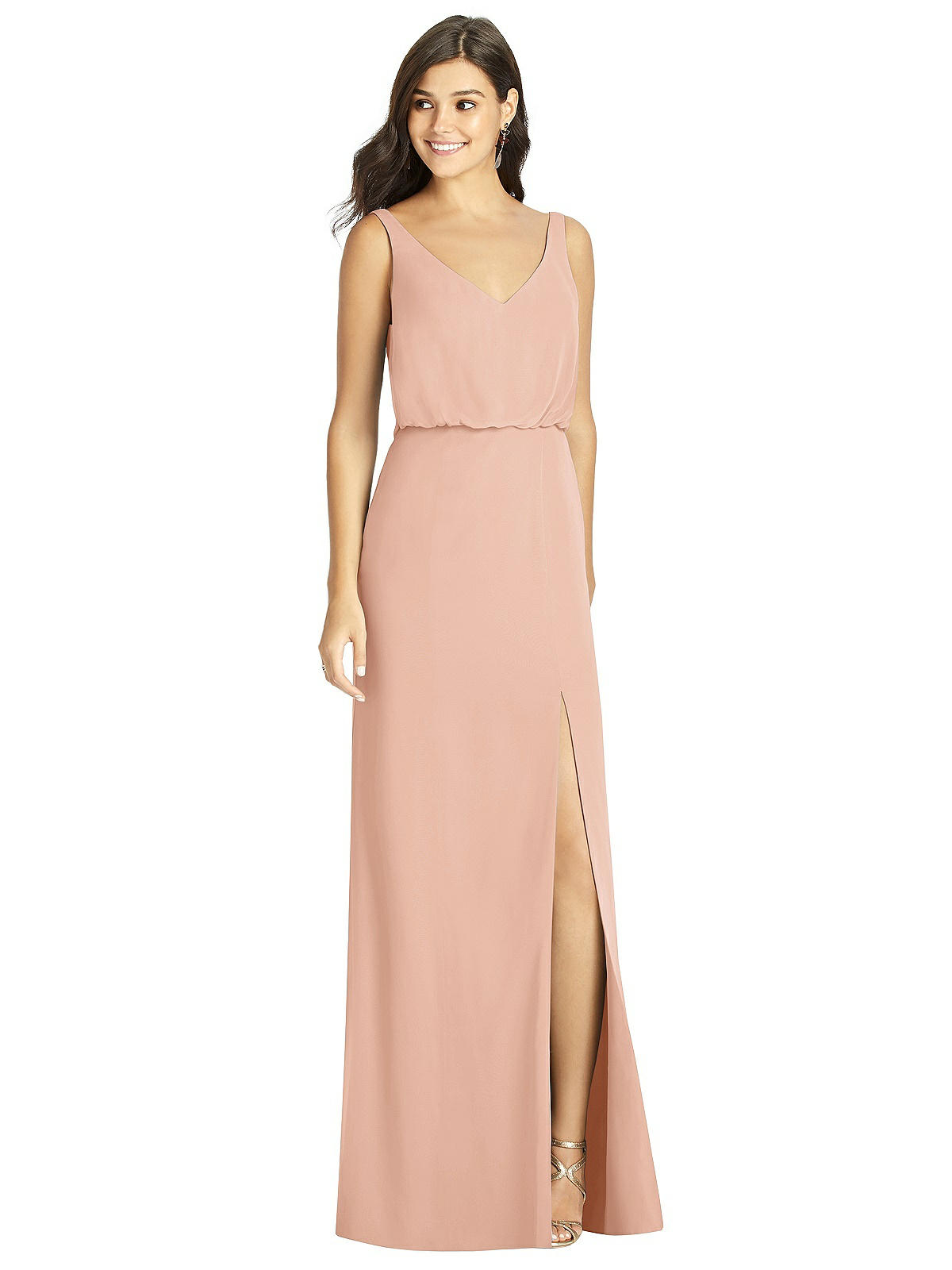 Blouson Bodice Mermaid Bridesmaid Dress 