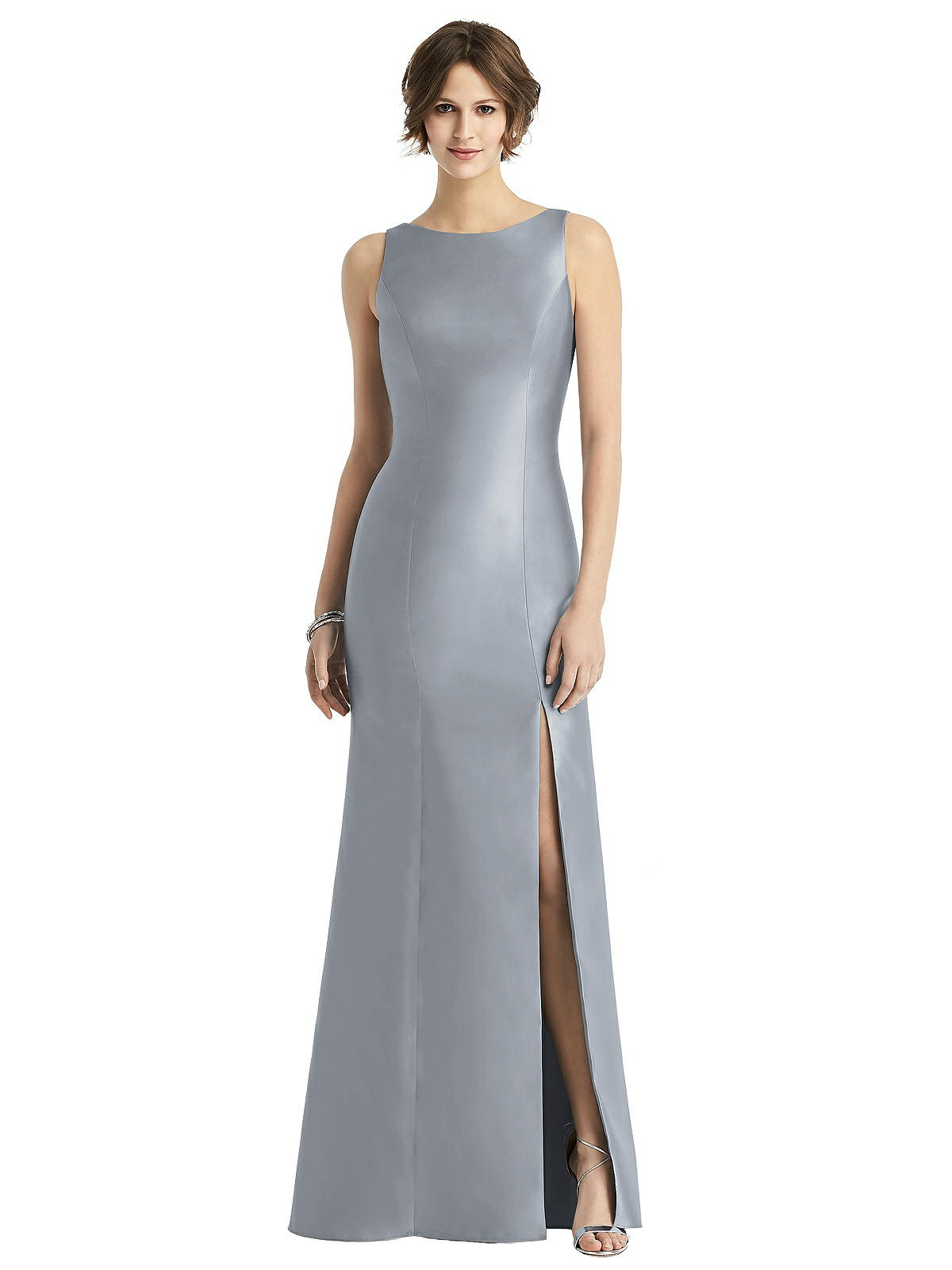 Sleeveless Satin Trumpet Bridesmaid 
