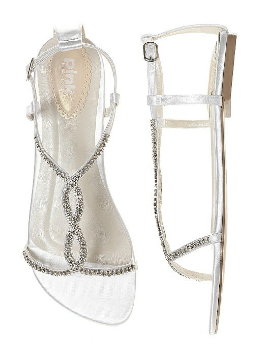 Satin & Crystal Dyeable Bridal Sandal