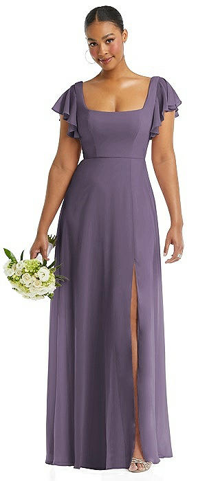 New Diamante Chiffon Bridesmaid Dress A-Line Wedding Party Formal Gown UK 