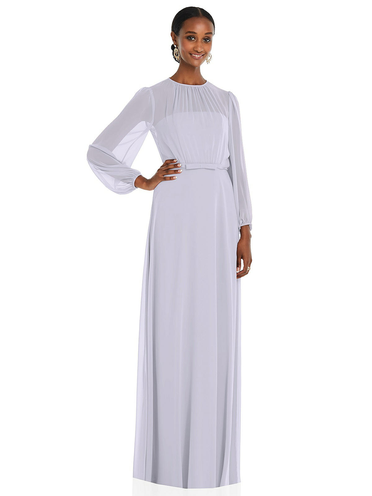 Strapless Chiffon Maxi Bridesmaid Dress 