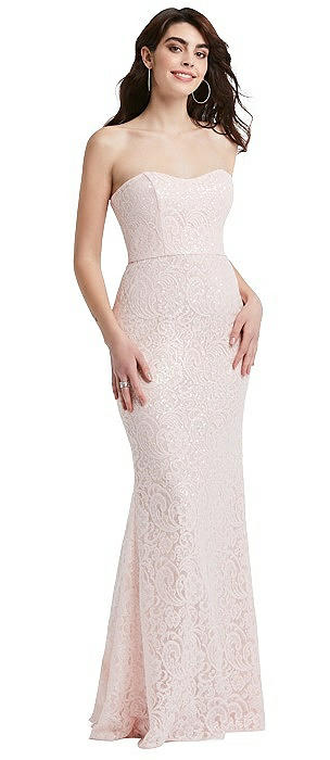 Sweetheart Strapless Sequin Lace Trumpet Gown