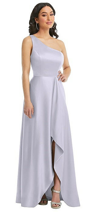 One-Shoulder High Low Maxi Dress with Pockets