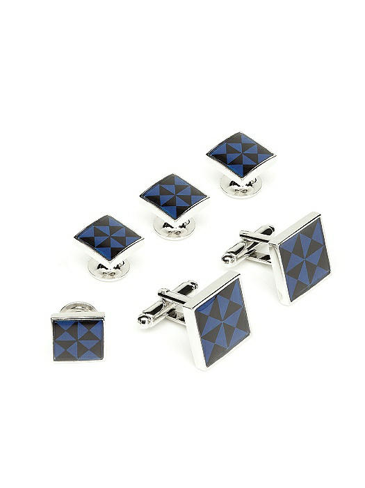 Enamel Cufflinks and Tuxedo Studs Set by After Six
