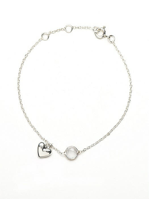 Sterling Heart Charm Bracelet