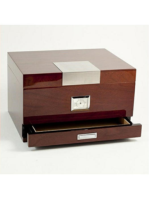 Walnut Humidor with Accessories Drawer