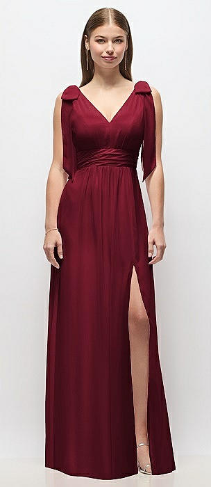 Burgundy Bridesmaid Dresses - Long 