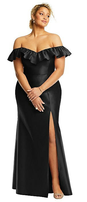 Black Satin Twill Bridesmaid Dresses 