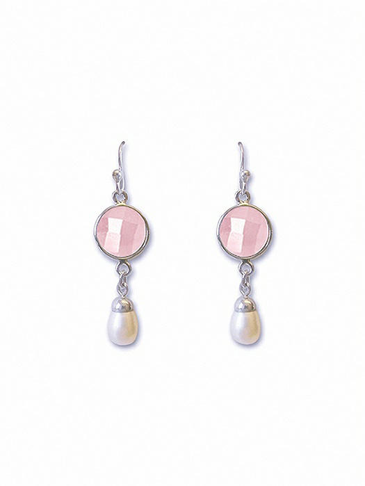Pearly Rose Chandelier Earrings