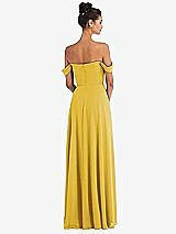 Rear View Thumbnail - Marigold Off-the-Shoulder Draped Neckline Maxi Dress
