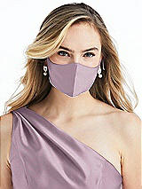 Alt View 2 Thumbnail - Suede Rose Satin Twill Reusable Face Mask
