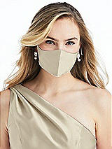 Alt View 2 Thumbnail - Champagne Satin Twill Reusable Face Mask