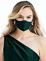 Alt View 2 Thumbnail - Evergreen Satin Twill Reusable Face Mask