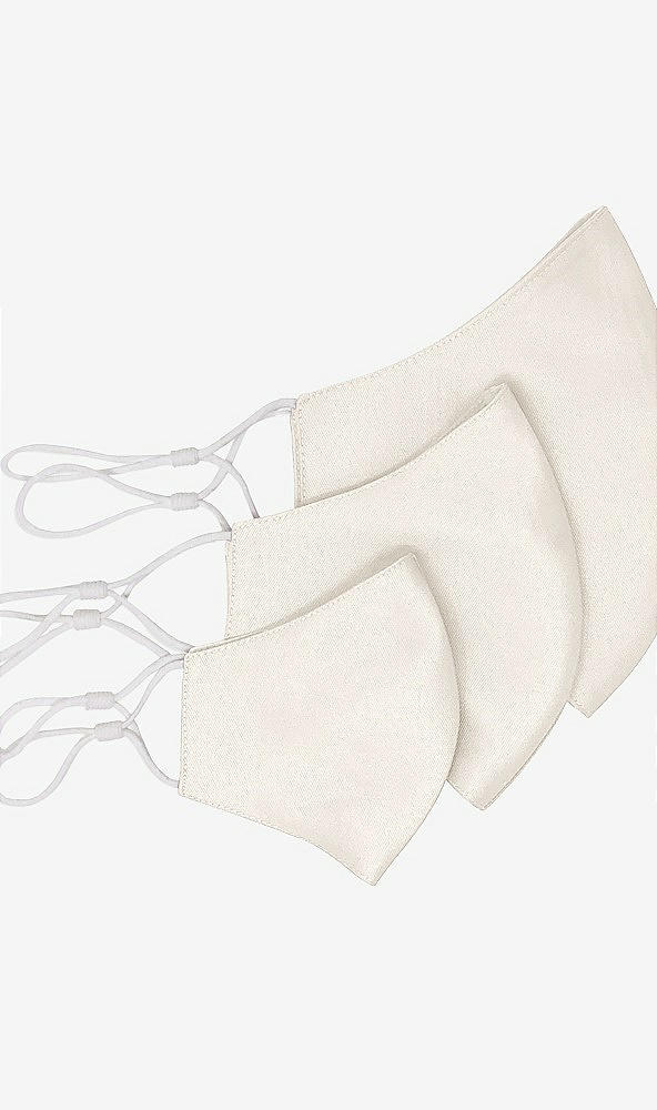 Back View - Ivory Satin Twill Reusable Face Mask
