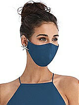Alt View 2 Thumbnail - Dusk Blue Soft Jersey Reusable Face Mask