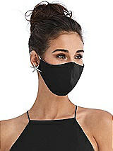 Alt View 2 Thumbnail - Black Soft Jersey Reusable Face Mask