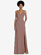 Front View Thumbnail - Sienna Square Low-Back A-Line Dress with Front Slit and Pockets