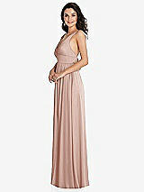 Side View Thumbnail - Toasted Sugar Deep V-Neck Shirred Skirt Maxi Dress with Convertible Straps