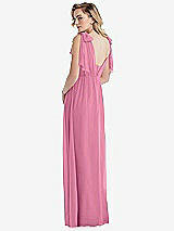 Alt View 2 Thumbnail - Orchid Pink Empire Waist Shirred Skirt Convertible Sash Tie Maxi Dress