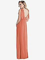 Alt View 2 Thumbnail - Terracotta Copper Empire Waist Shirred Skirt Convertible Sash Tie Maxi Dress