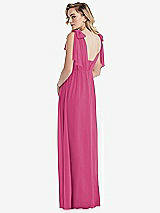 Alt View 2 Thumbnail - Tea Rose Empire Waist Shirred Skirt Convertible Sash Tie Maxi Dress
