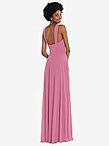 Rear View Thumbnail - Orchid Pink Contoured Wide Strap Sweetheart Maxi Dress
