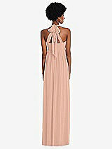 Alt View 5 Thumbnail - Pale Peach Convertible Tie-Shoulder Empire Waist Maxi Dress