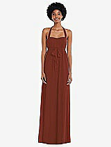 Alt View 1 Thumbnail - Auburn Moon Convertible Tie-Shoulder Empire Waist Maxi Dress
