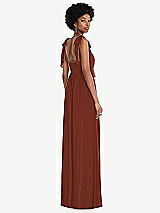 Rear View Thumbnail - Auburn Moon Convertible Tie-Shoulder Empire Waist Maxi Dress
