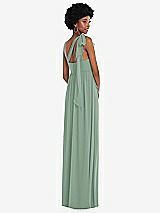 Alt View 3 Thumbnail - Seagrass Convertible Tie-Shoulder Empire Waist Maxi Dress
