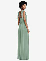 Rear View Thumbnail - Seagrass Convertible Tie-Shoulder Empire Waist Maxi Dress
