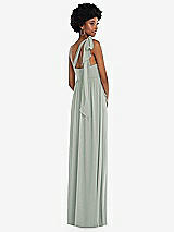 Alt View 3 Thumbnail - Willow Green Convertible Tie-Shoulder Empire Waist Maxi Dress