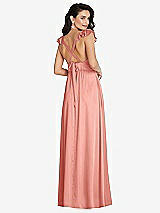 Alt View 1 Thumbnail - Rose - PANTONE Rose Quartz Deep V-Neck Ruffle Cap Sleeve Maxi Dress with Convertible Straps