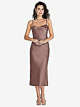 Front View Thumbnail - Sienna Open-Back Convertible Strap Midi Bias Slip Dress