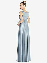 Rear View Thumbnail - Mist Convertible Strap Empire Waist Satin Maxi Dress