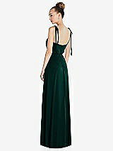 Rear View Thumbnail - Evergreen Tie Shoulder A-Line Maxi Dress