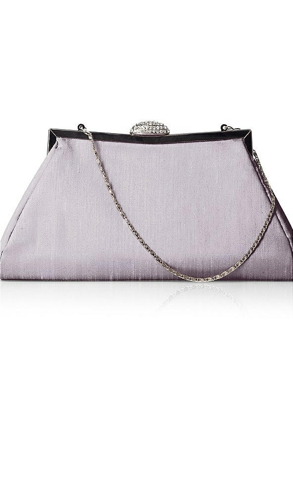 Back View - Jubilee Dupioni Trapezoid Clutch with Jeweled Clasp