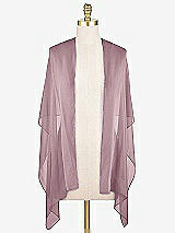Front View Thumbnail - Dusty Rose Sheer Crepe Stole