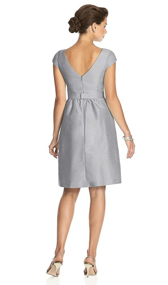 Back View - French Gray Alfred Sung Bridesmaid Dress D570
