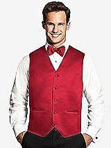Front View Thumbnail - Flame Matte Satin Tuxedo Vests by After Six