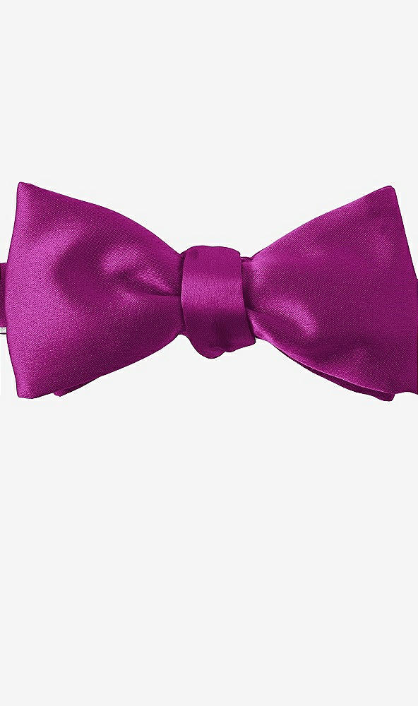 Front View - Persian Plum Matte Satin Bow Ties by After Six