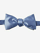Front View Thumbnail - Periwinkle - PANTONE Serenity Matte Satin Bow Ties by After Six
