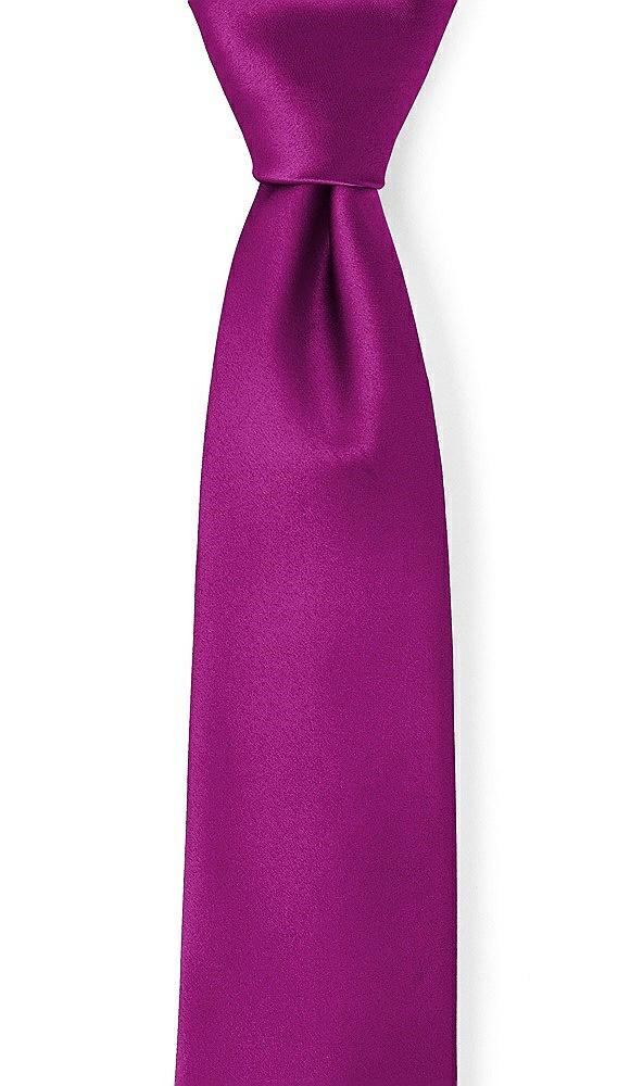 Front View - Persian Plum Matte Satin Neckties by After Six