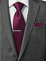 Rear View Thumbnail - Ruby Matte Satin Pocket Squares by After Six