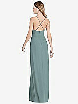 Rear View Thumbnail - Icelandic Pleated Skirt Crepe Maxi Dress with Pockets