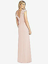 Rear View Thumbnail - Cameo Ruffled Sleeve Mermaid Dress with Front Slit