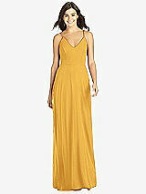 Front View Thumbnail - NYC Yellow Criss Cross Back A-Line Maxi Dress